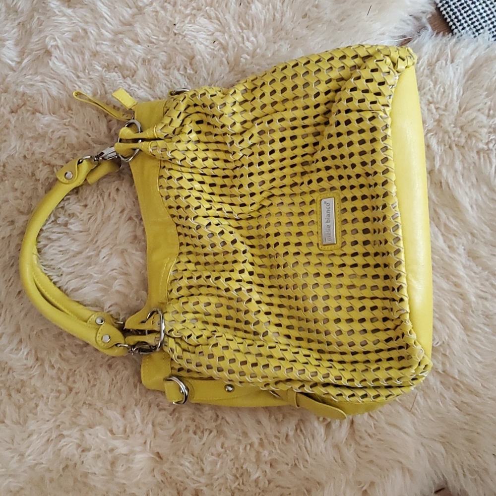 Melie Bianco yellow handbag